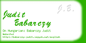 judit babarczy business card